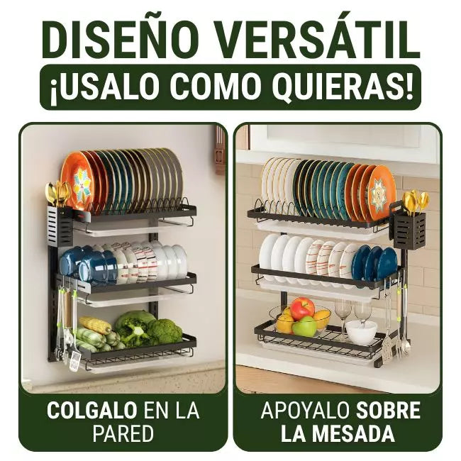 SpaceRack 3X – Orden vertical y cocina inteligente sin ocupar lugar.