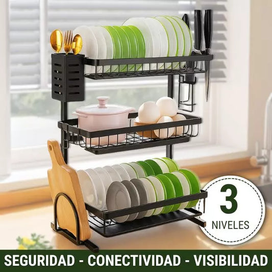 SpaceRack 3X – Orden vertical y cocina inteligente sin ocupar lugar.